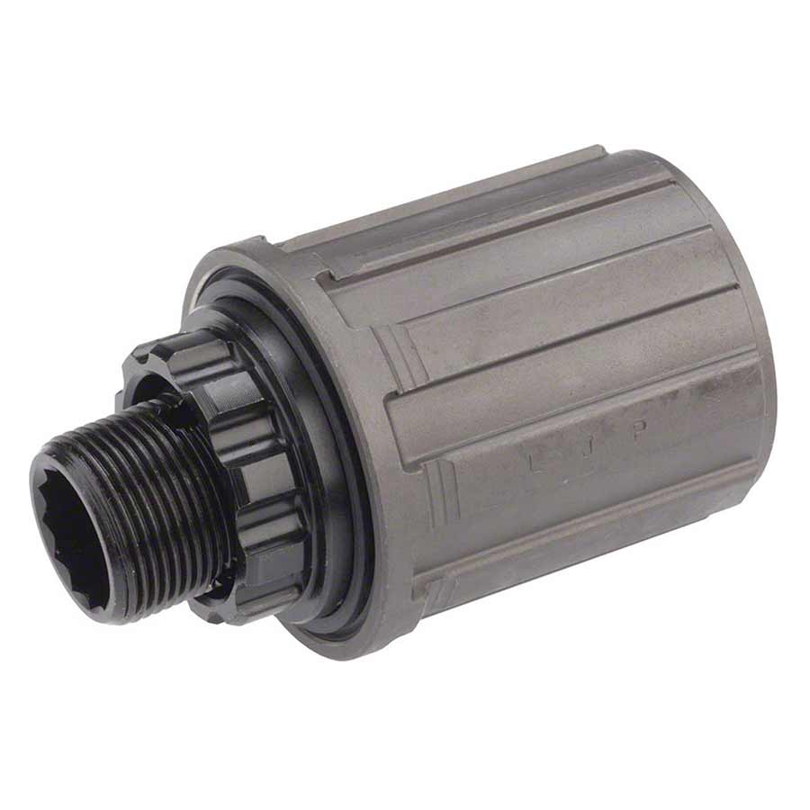 SRAM X9 freehub body for bike hub parts, showing the metal freehub component with intricate details and branding.