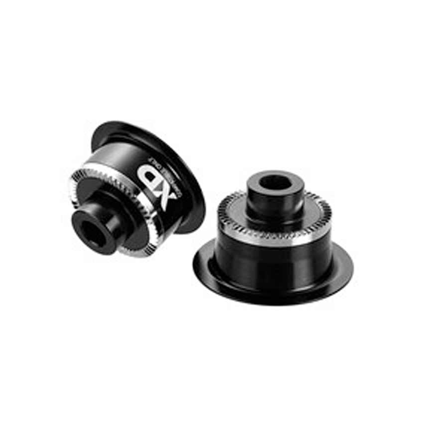 SRAM Conversion Caps Hub part, close-up of black hub components with branding visible, designed for bicycle wheel hubs.