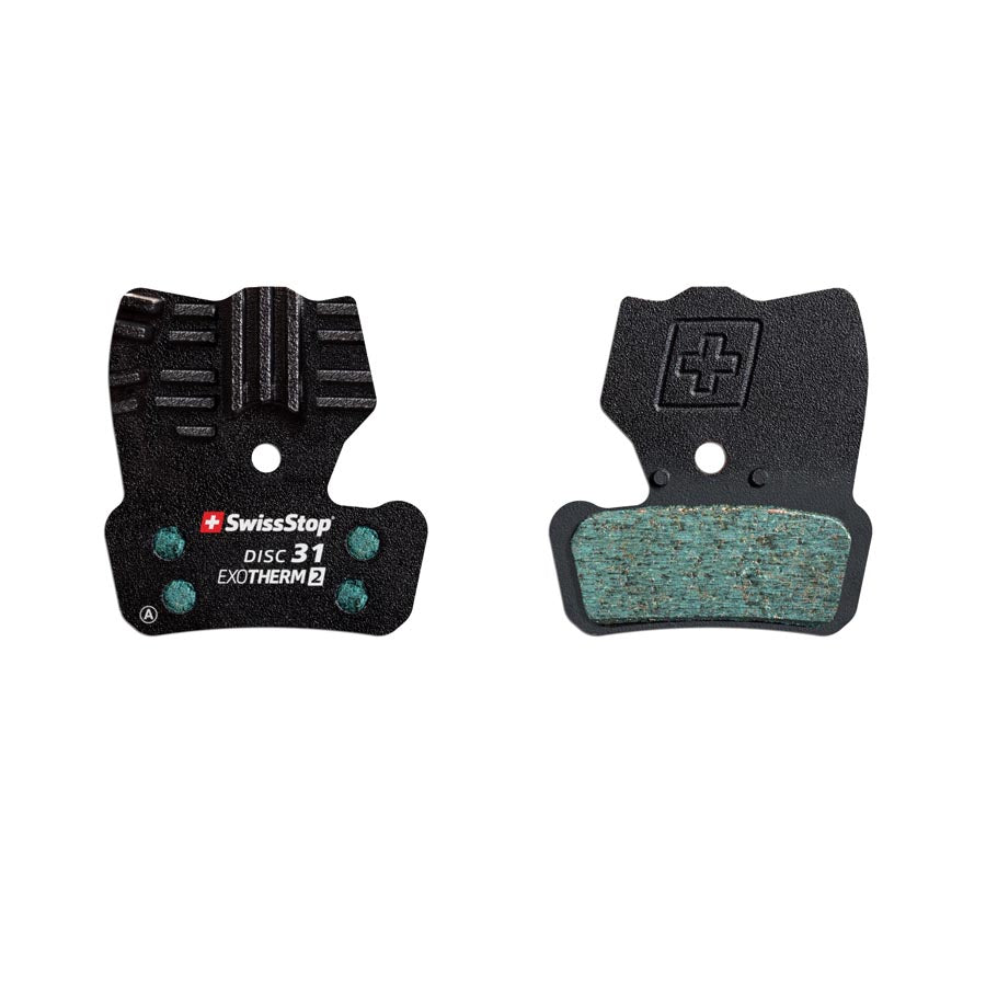 SwissStop, Exotherm2 28, Disc Brake Pads, Shape: Shimano G-Type/F-Type/J-Type, XTR BR-M9000, XT BR-M8100,  SLX BR-M7100, DEORE BR-M615, Organic, Pair