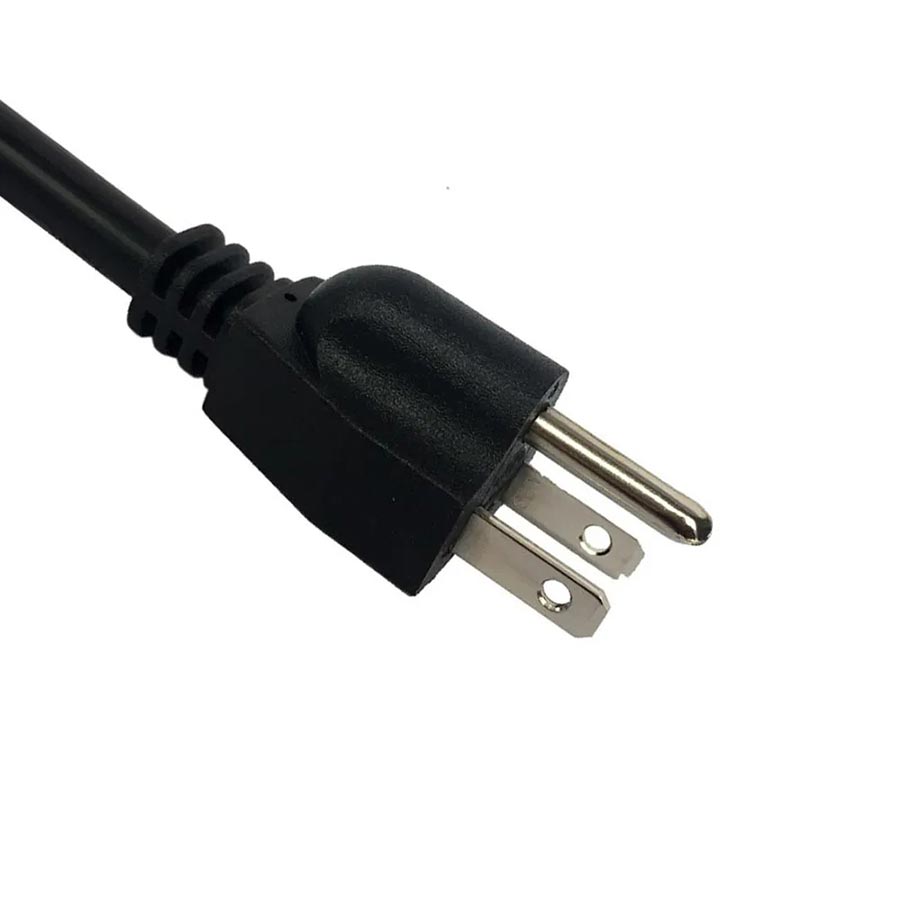 SRAM US plug for Eagle Powertrain eBike Charger, showing the electrical connector and cable attached to the eBike drivetrain component.