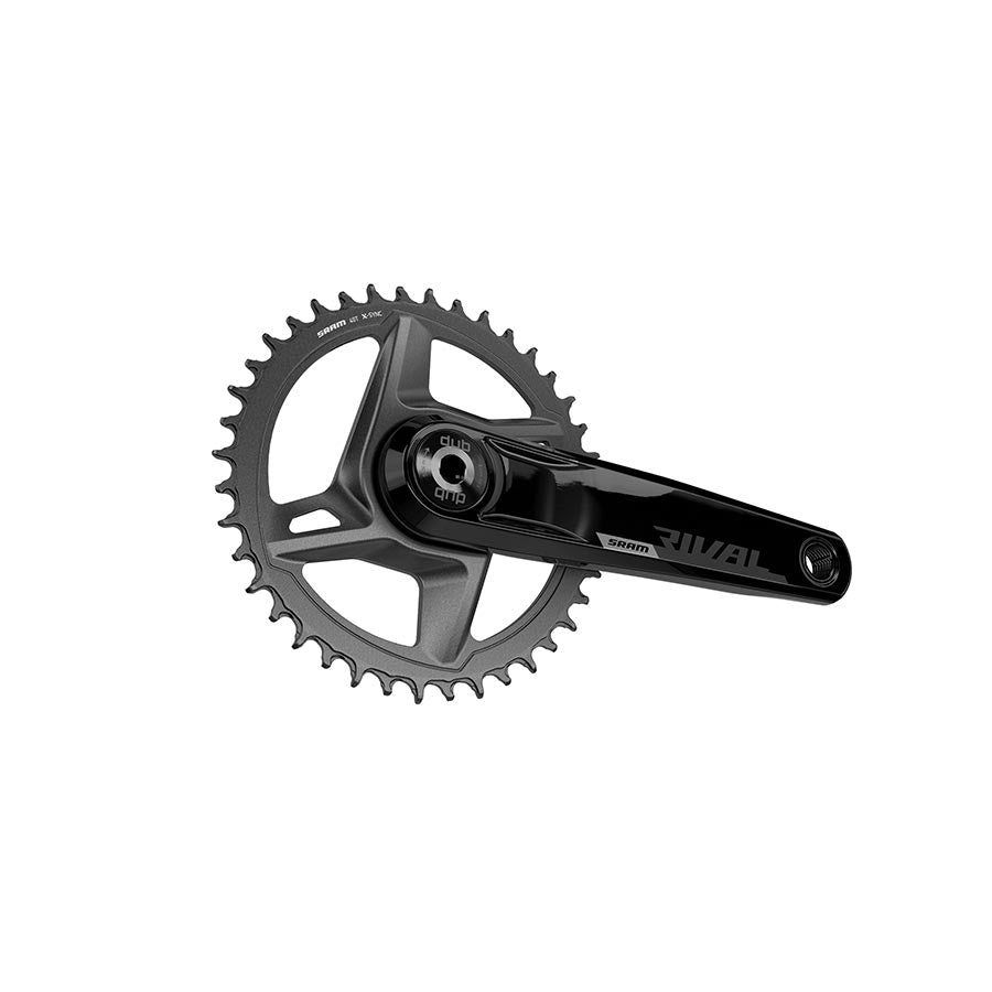 SRAM, Rival D1 Wide 1x, Crankset, Speed: 12, Spindle: 28.99mm, 46, DUB, 175mm, Black, Road Disc