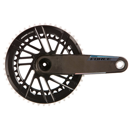 SRAM, Force 2x E1, Crankset, Speed: 12, Spindle: 28.99mm, BCD: Direct Mount SRAM 8 Bolt, 50/37, DUB, 160mm, Black, Road