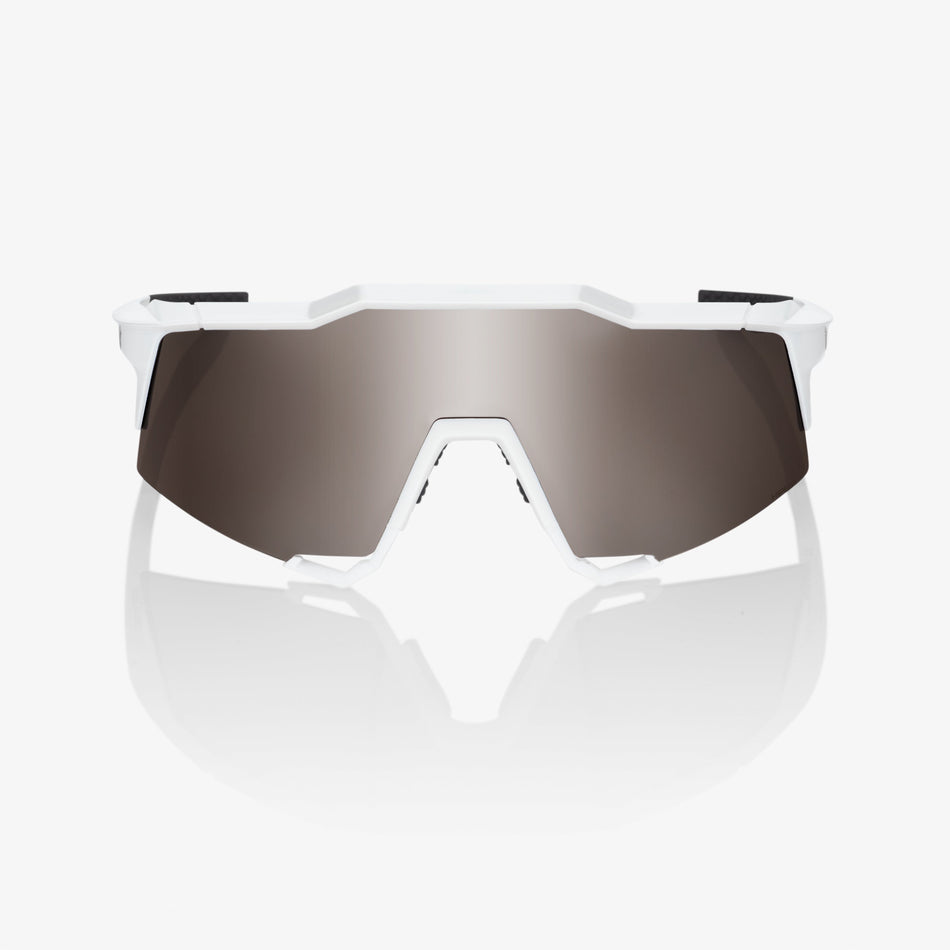 100% Speedcraft SL Matt White - HiPER Silver Lens
