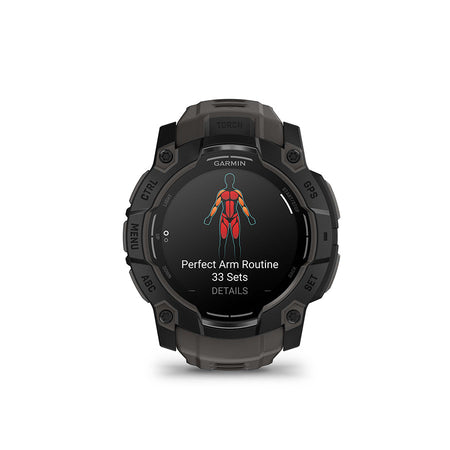 Garmin, Instinct 3 50mm AMOLED, Watch, Watch Color: Black, Wristband: Charcoal - Silicone