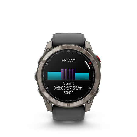 Garmin, fenix 8 Pro 51 mm- AMOLED Sap., Watch, Watch Color: Grey, Wristband: Black/ Pebble Gray - Silicone