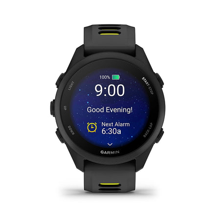 Garmin, Forerunner 170, Watch, Watch Color: Black, Wristband: Black/Amp Yellow - Silicone