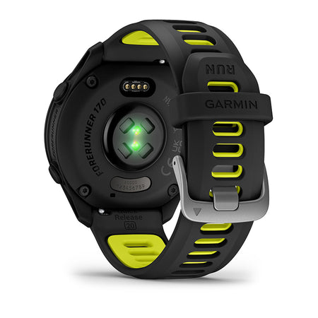 Garmin, Forerunner 170 Music, Watch, Watch Color: Black, Wristband: Black/Amp Yellow - Silicone