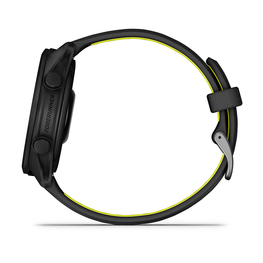 Garmin, Forerunner 170 Music, Watch, Watch Color: Black, Wristband: Black/Amp Yellow - Silicone