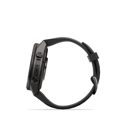 Garmin Fenix 9 Pro 43mm cycling computer with GPS display, showing navigation and activity tracking features.
