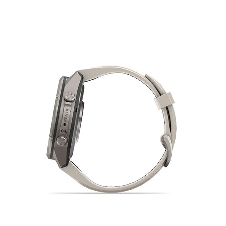 Garmin Fenix 9 Pro 43mm cycling computer display showing GPS routes and fitness tracking features.