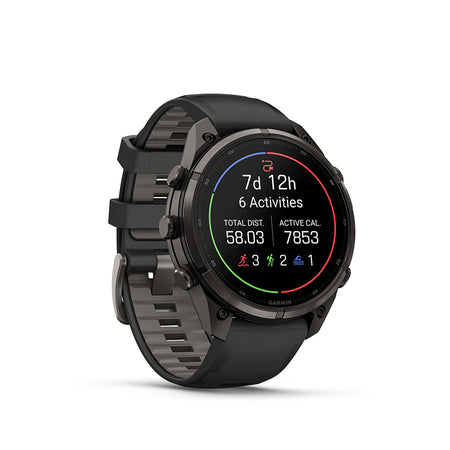 Garmin Fenix 9 Pro 47mm cycling computer with GPS and fitness tracking features, shown on a wrist.