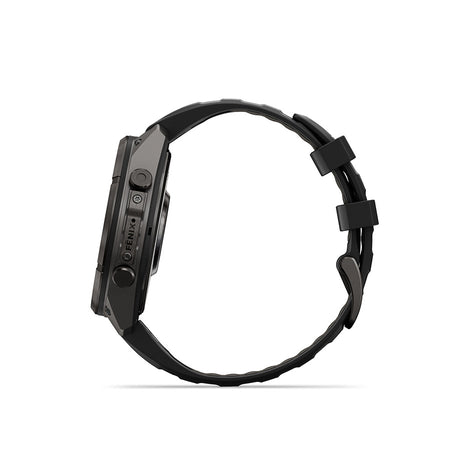 Garmin Fenix 9 Pro 47mm cycling computer with GPS display and multiple tracking features, shown on a cycling handlebar.