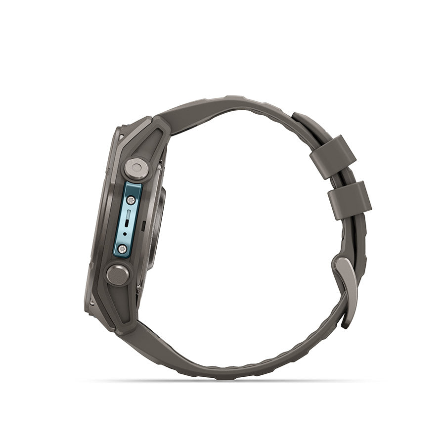 Garmin Fenix 9 51mm cycling computer display showing GPS navigation and fitness tracking features.