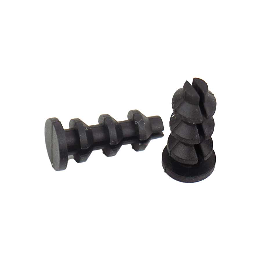 SRAM frame plugs for bike frames, black plastic covers for protecting and finishing bicycle frame openings.