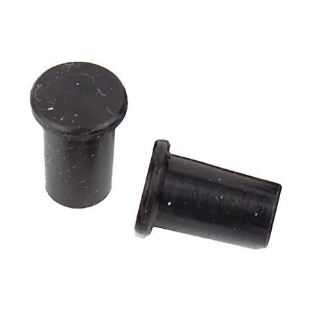 SRAM Frame Plugs for bike frame protection, showing black plastic plugs installed in bicycle frame holes.