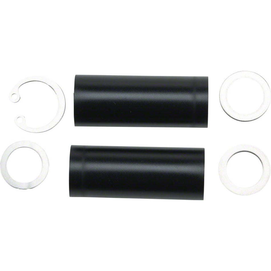 Shimano Di2 external battery mounts for electronic shifters, showing sleek mounting brackets and connection points.