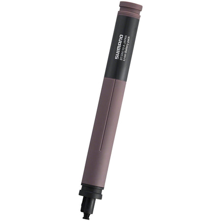 Shimano Di2 battery for electronic shifters, compact and rechargeable bike component, shown in the image.