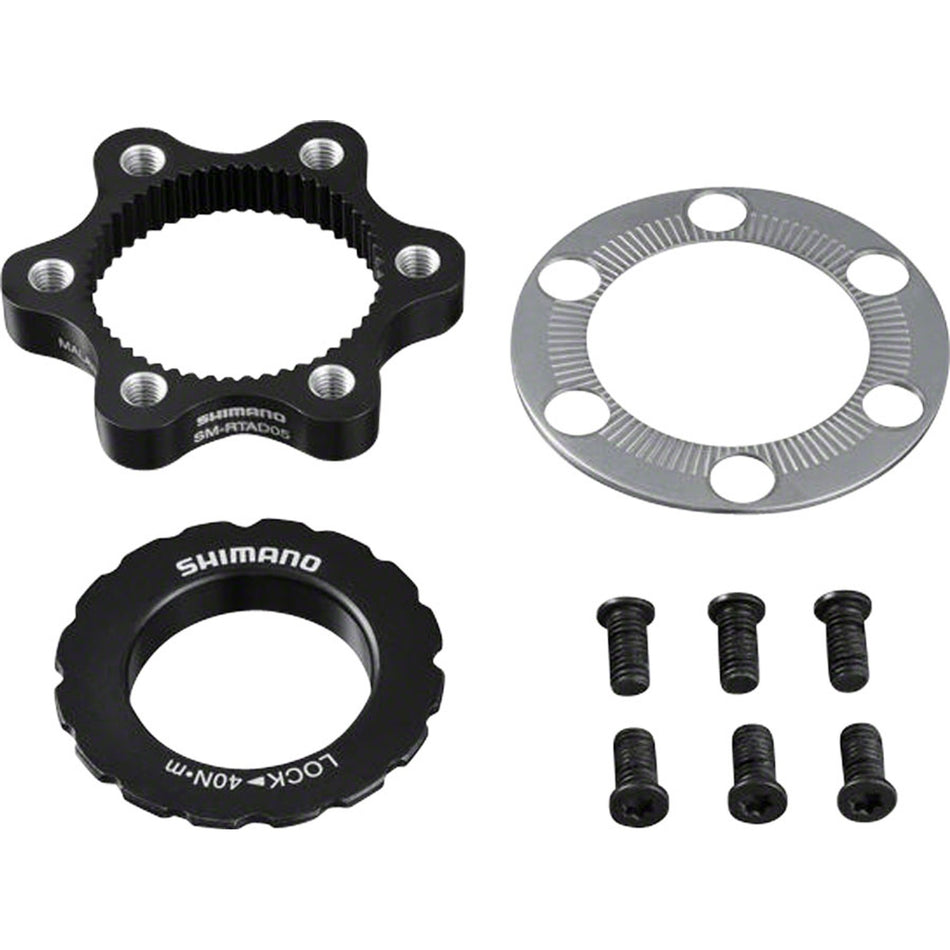 Shimano Center-Lock Rotor Adaptor for bike brake system, compatible with Shimano brake parts and accessories.