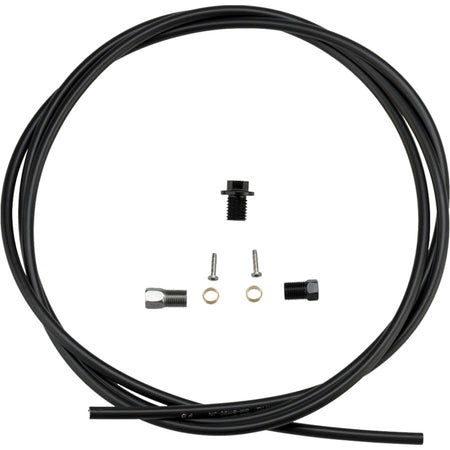 Shimano SM-BH90 disc brake hose and kit with brake cables and housing for mountain or road bikes, shown on a white background.