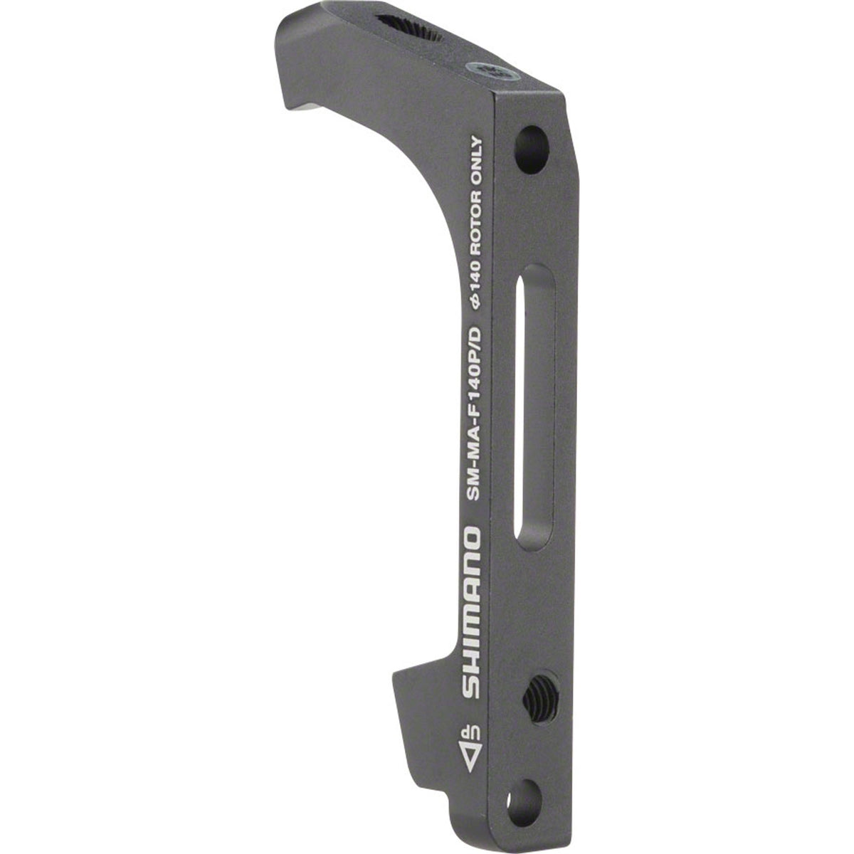Shimano disc brake adapter for bicycle brake system, durable metal component for mounting and compatibility in brake parts.