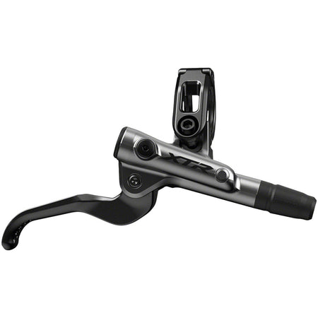 Shimano XTR BR-M9100 hydraulic disc brake lever for mountain bikes, showing the ergonomic design and branding on the lever.