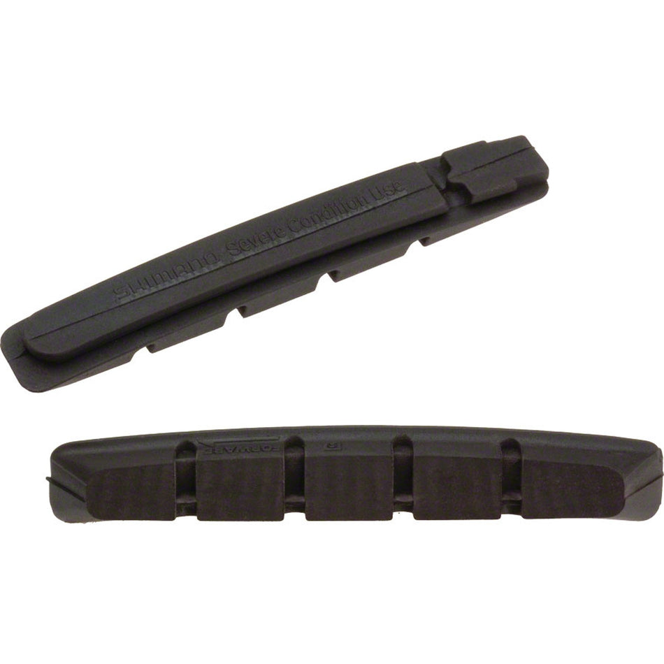Shimano mountain bike brake pads replacement set with durable brake shoes for reliable stopping power.