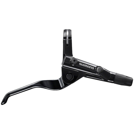 Shimano BL-RS600 replacement brake lever for mountain bikes, showing the ergonomic black brake lever in close-up.