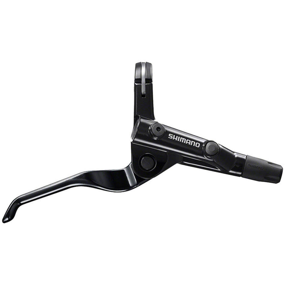 Shimano BL-RS600 replacement brake lever for mountain bikes, showing the ergonomic black brake lever in close-up.