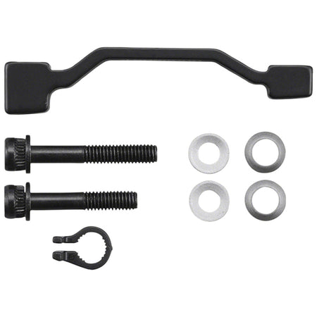 Shimano disc brake adapter for bike brake system, compatible with brake parts and accessories, shown in the image.