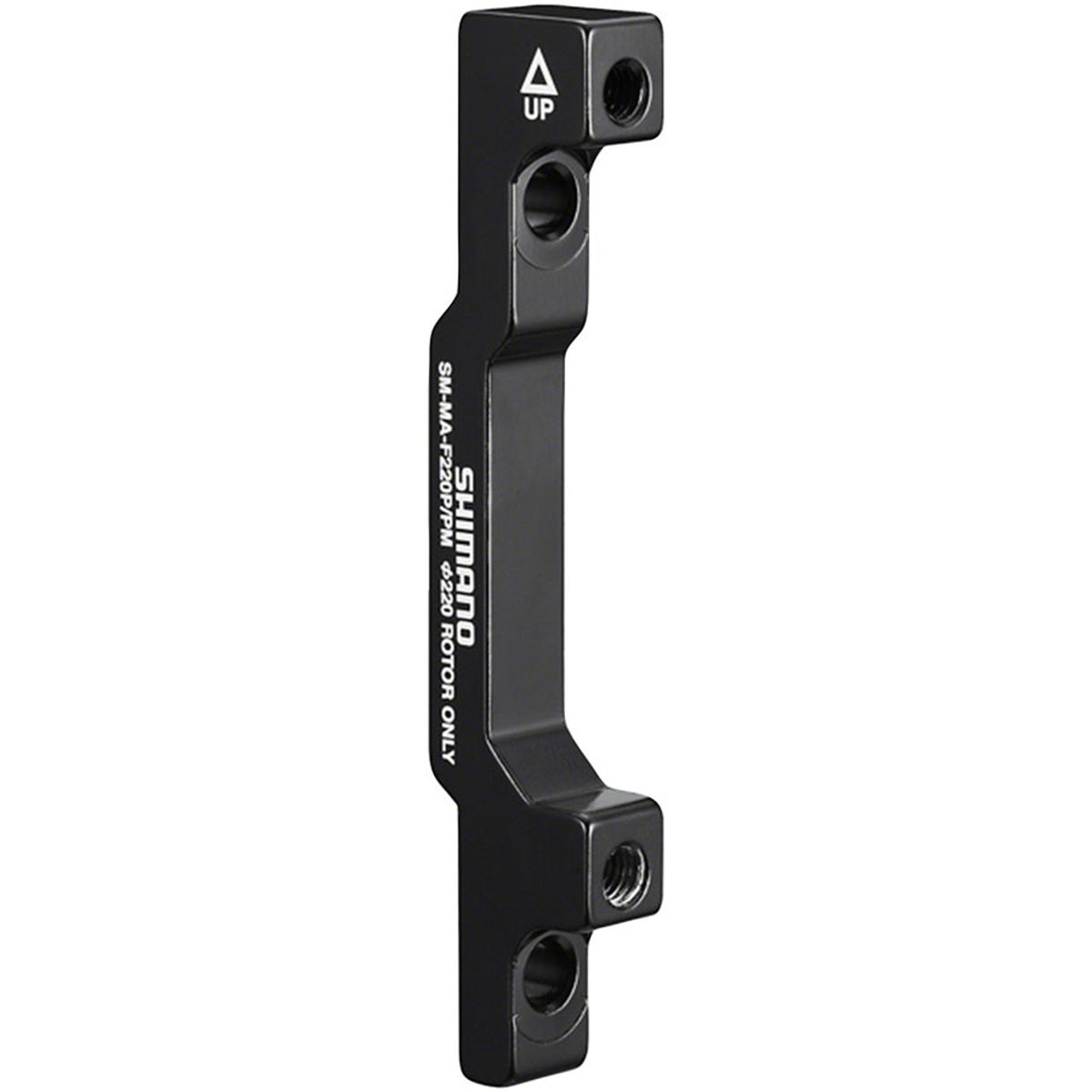 Shimano BR1704 disc brake adapter for bike brake system, showing the black metal component with mounting holes.