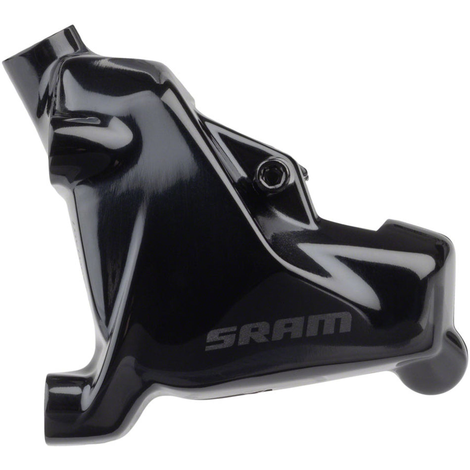 SRAM S-900 disc brake caliper with mounting bolts and brake pads for mountain bike braking system.