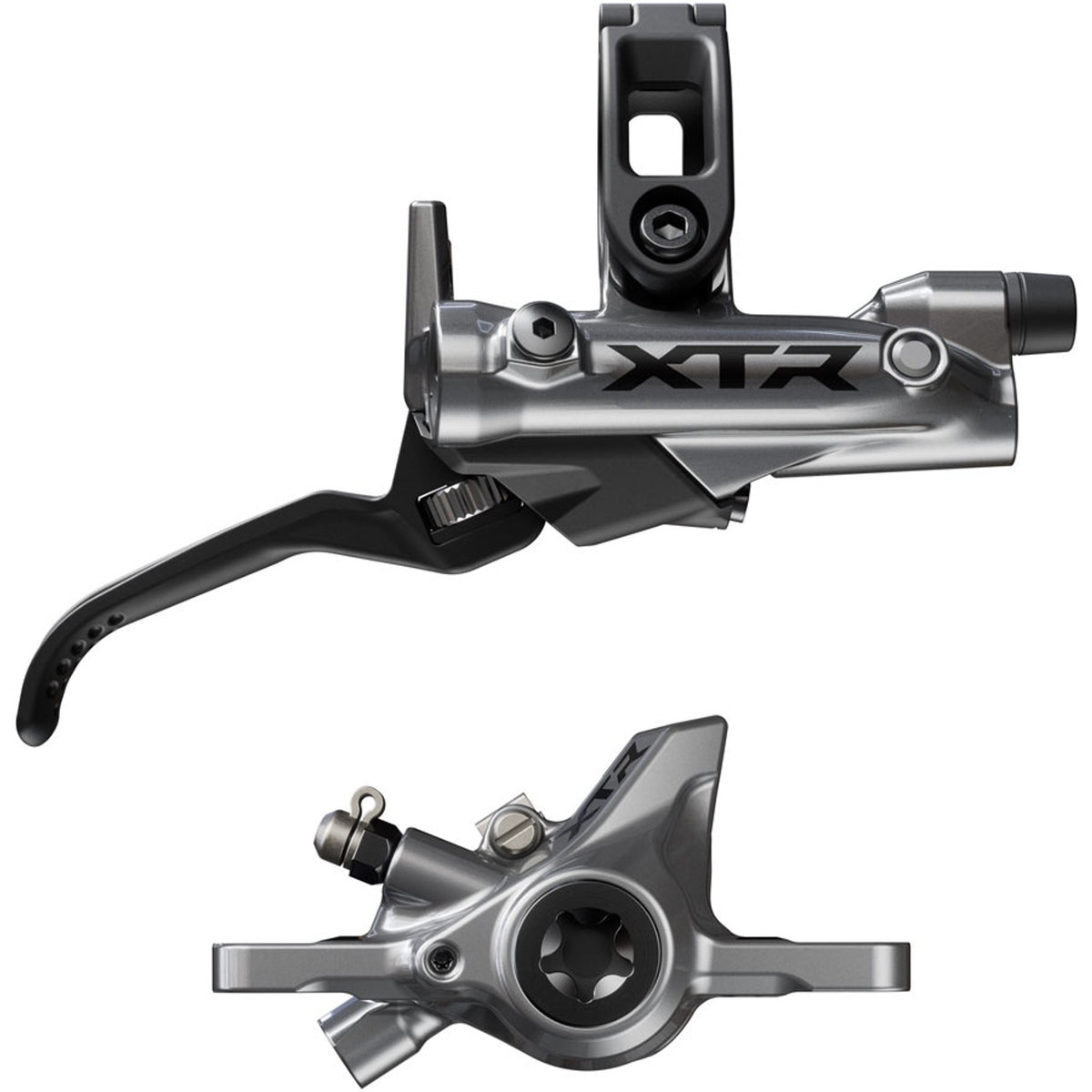 Shimano XTR M9200 disc brake with BL-M9220 lever, featuring hydraulic disc brake system and ergonomic lever design.