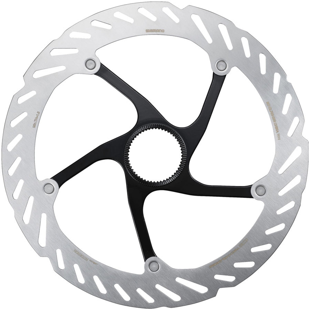 Shimano RT-CL700 disc brake rotor for mountain bikes, featuring vented design and mounting holes for reliable braking performance.