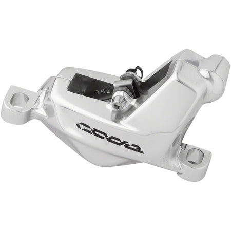 SRAM Code Stealth Series 4-piston disc brake calipers for front or rear post mount bike braking systems.