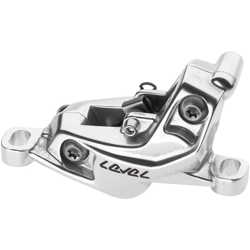 SRAM Level Stealth Series disc brake calipers, front and rear post mount, shown in black for mountain biking.