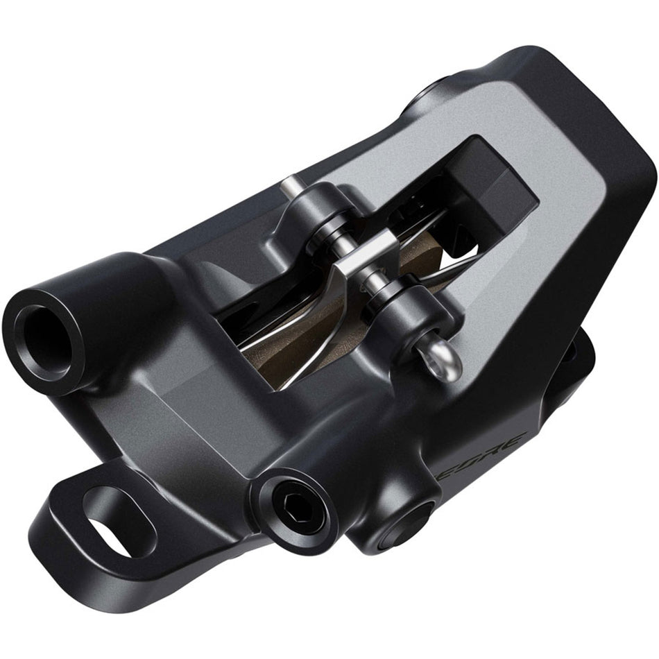 Shimano Deore M6200 disc brake and lever, black hydraulic disc brake system with brake caliper and lever for mountain bikes.
