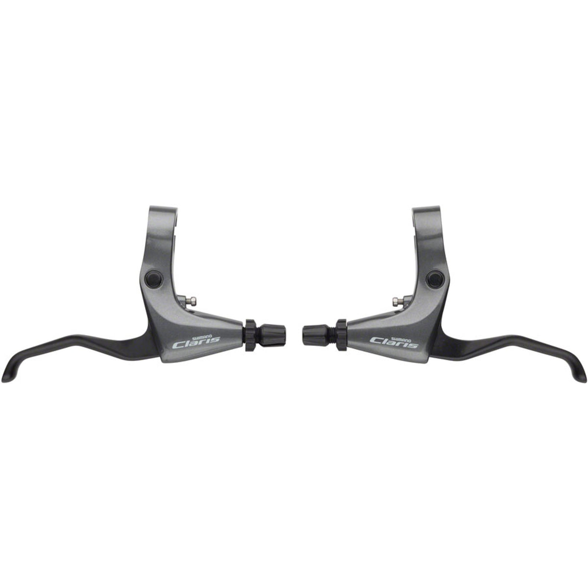 Shimano Claris BL-R2000 brake levers mounted on a bicycle handlebar, showing ergonomic design and lever details.