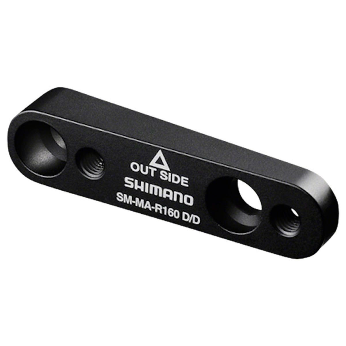 Shimano disc brake adapter for bicycle brake system, mounted on a bike wheel for compatibility and secure installation.