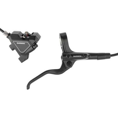 Shimano Acera BL-MT201 disc brake with BR-UR300 lever, showing the brake caliper and handle lever for mountain bike cycling.