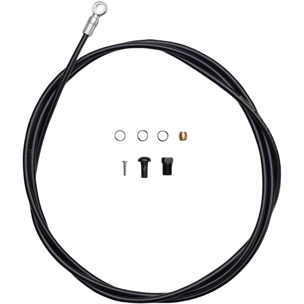 Shimano SM-BH90 disc brake hose kit with brake cables and housing for mountain and road bikes.