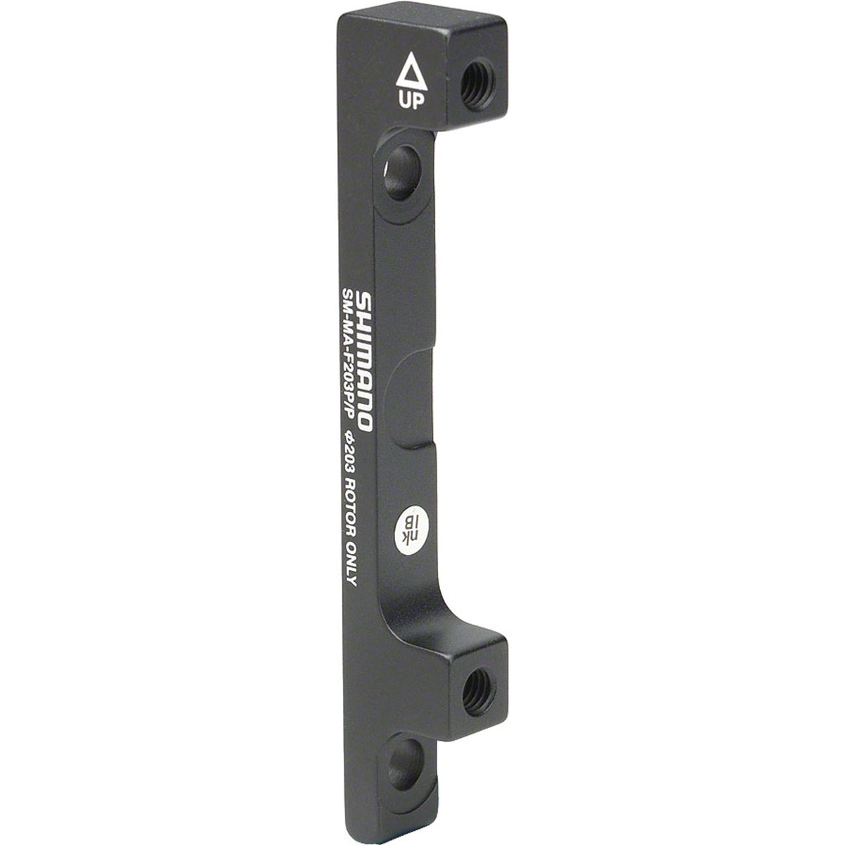Shimano disc brake adapter for bicycle brake system, mounting component for brake calipers and rotors.