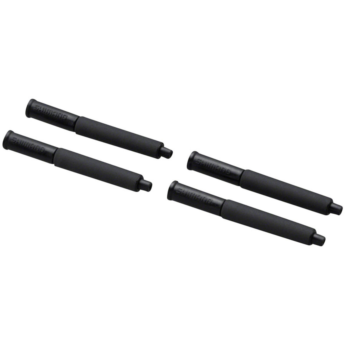 Shimano housing end caps for cables, small black ferrules used to secure and finish cable ends in bicycle shifting and brake systems.
