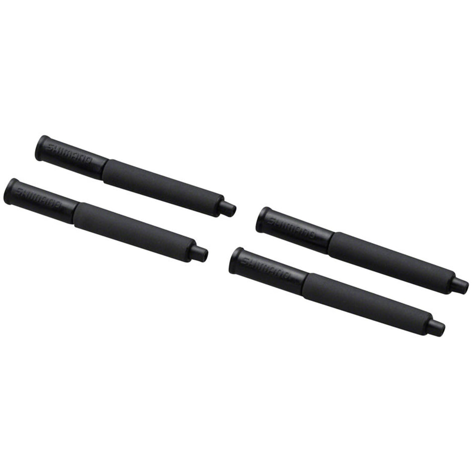 Shimano housing end caps for cables, small black ferrules used to secure and finish cable ends in bicycle shifting and brake systems.