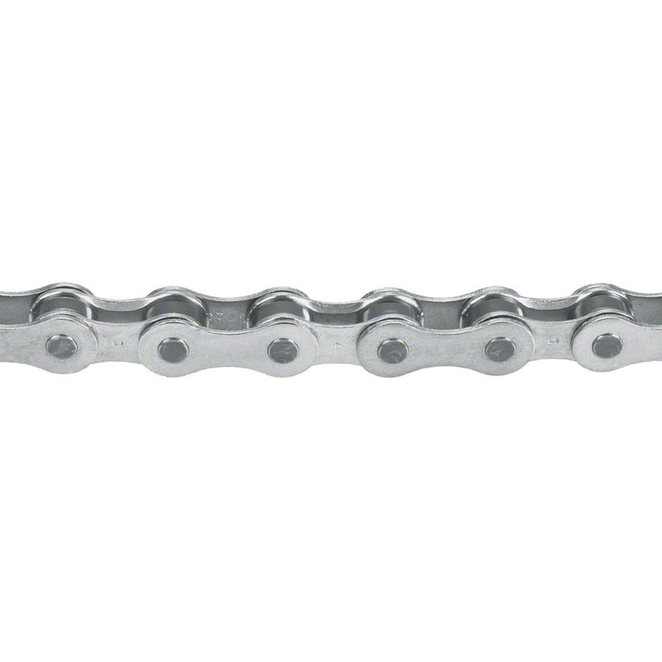 SRAM PC-1 Chain for bicycles, close-up view showing metal links and detailed construction of the bike chain.