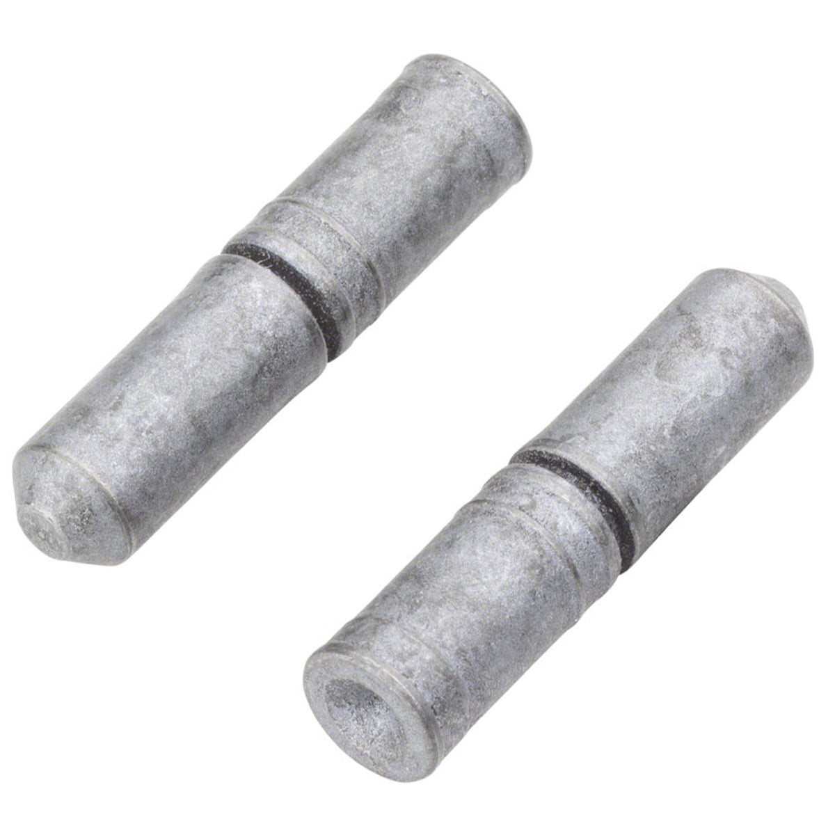 Shimano chain links and pins for bicycle chains, close-up of metal components with branding and intricate details.