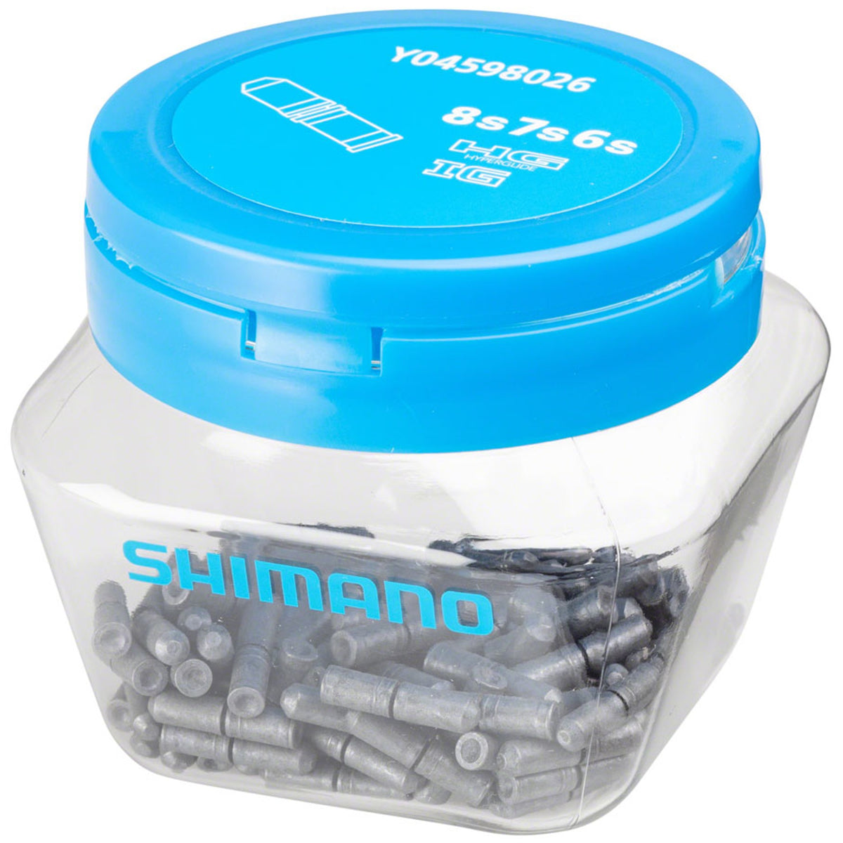 Shimano chain links and pins for bicycle chains, close-up of metal components with detailed pin and link connections.
