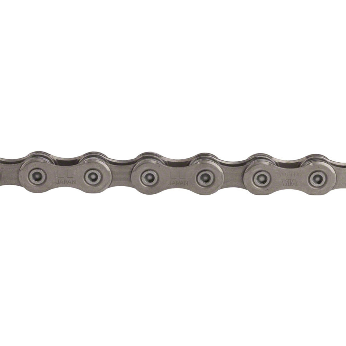 Shimano CN-HG95 10-speed bike chain showing silver metal links and Shimano branding on the chain links.