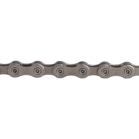 Shimano CN-HG95 10-speed bike chain showing silver metal links and Shimano branding on the chain links.