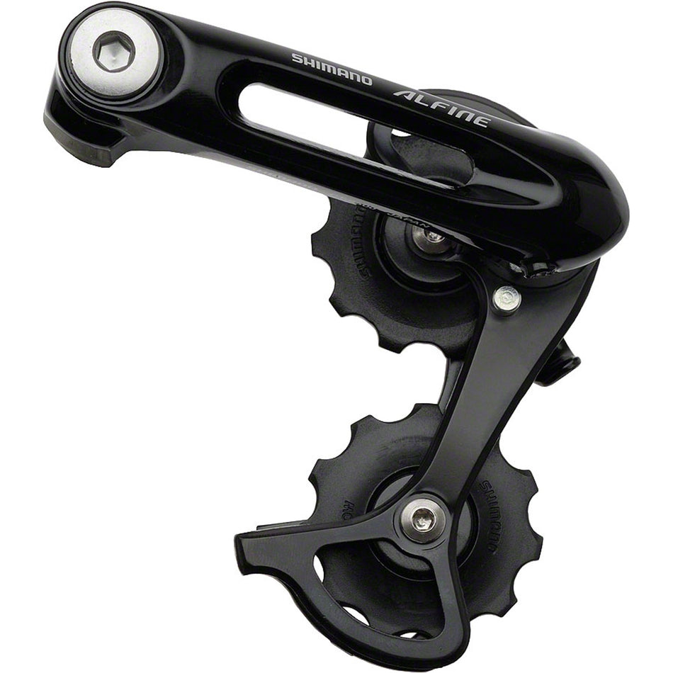 Shimano Alfine CT-S500 chain tensioner installed on bicycle chain guide for smooth gear shifting and chain stability.