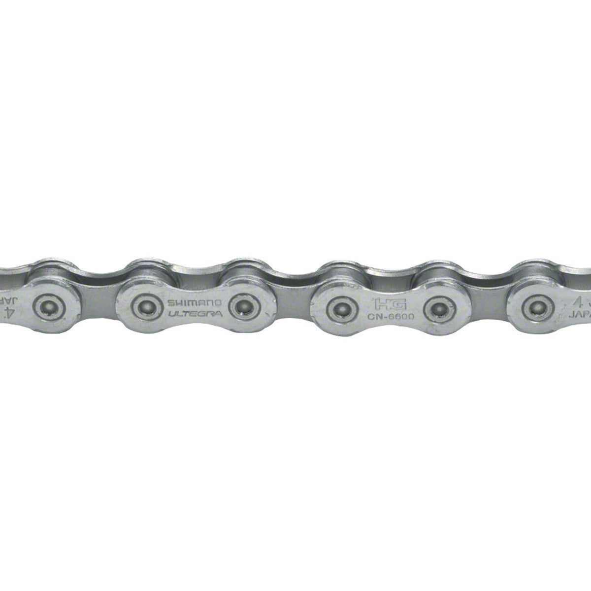 Shimano CN-6600 10-speed chain, durable bicycle chain with silver finish, designed for smooth shifting and reliable performance.